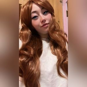Ginger wig with bangs